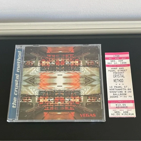 Crystal Method Vegas CD 1997 Ticket Stub Pearl St Northampton 1998 Rare - Picture 1 of 10